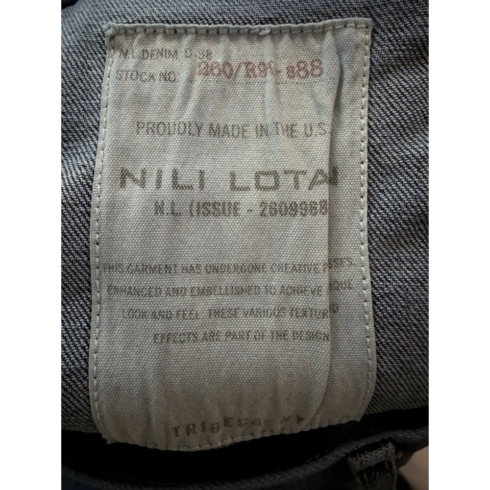 Nili Lotan Jeans Women's 25 Emerson Barrel Leg Ankle Denim Classic Wash - Picture 5 of 10